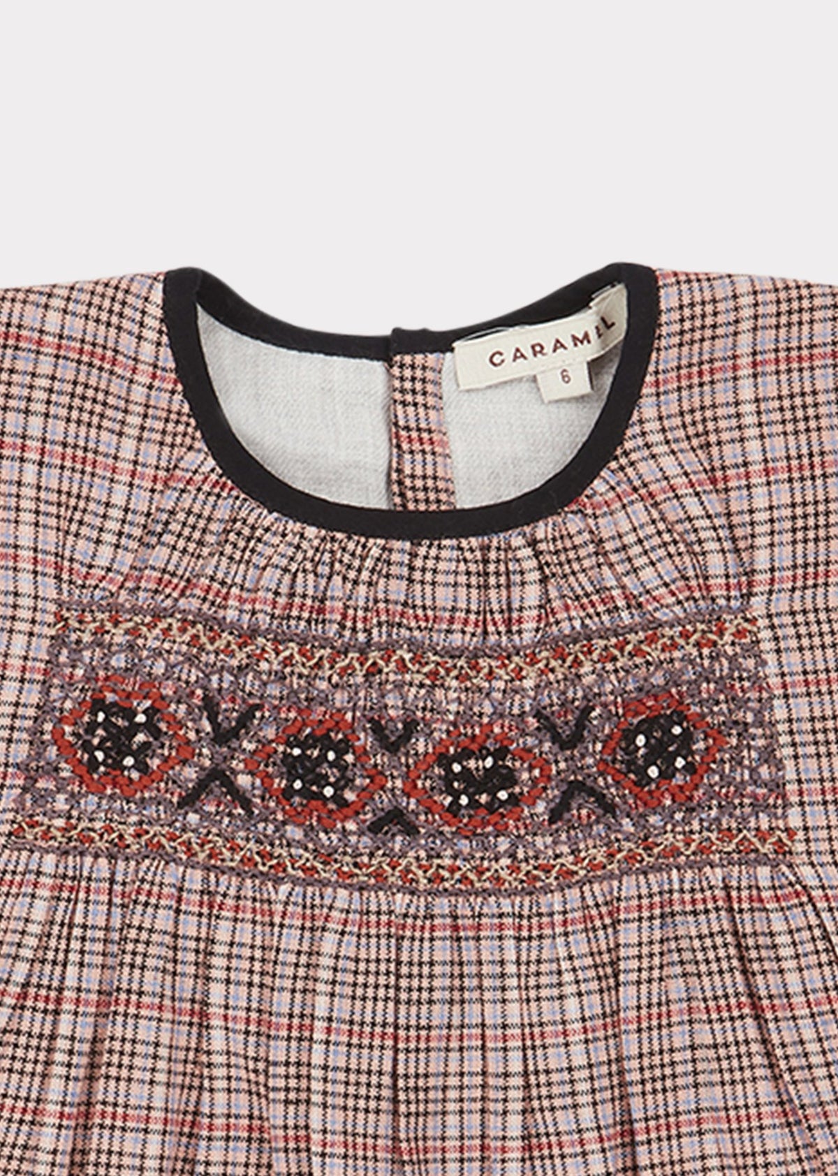 Ensemble tunique à carreaux rose pour bébés filles