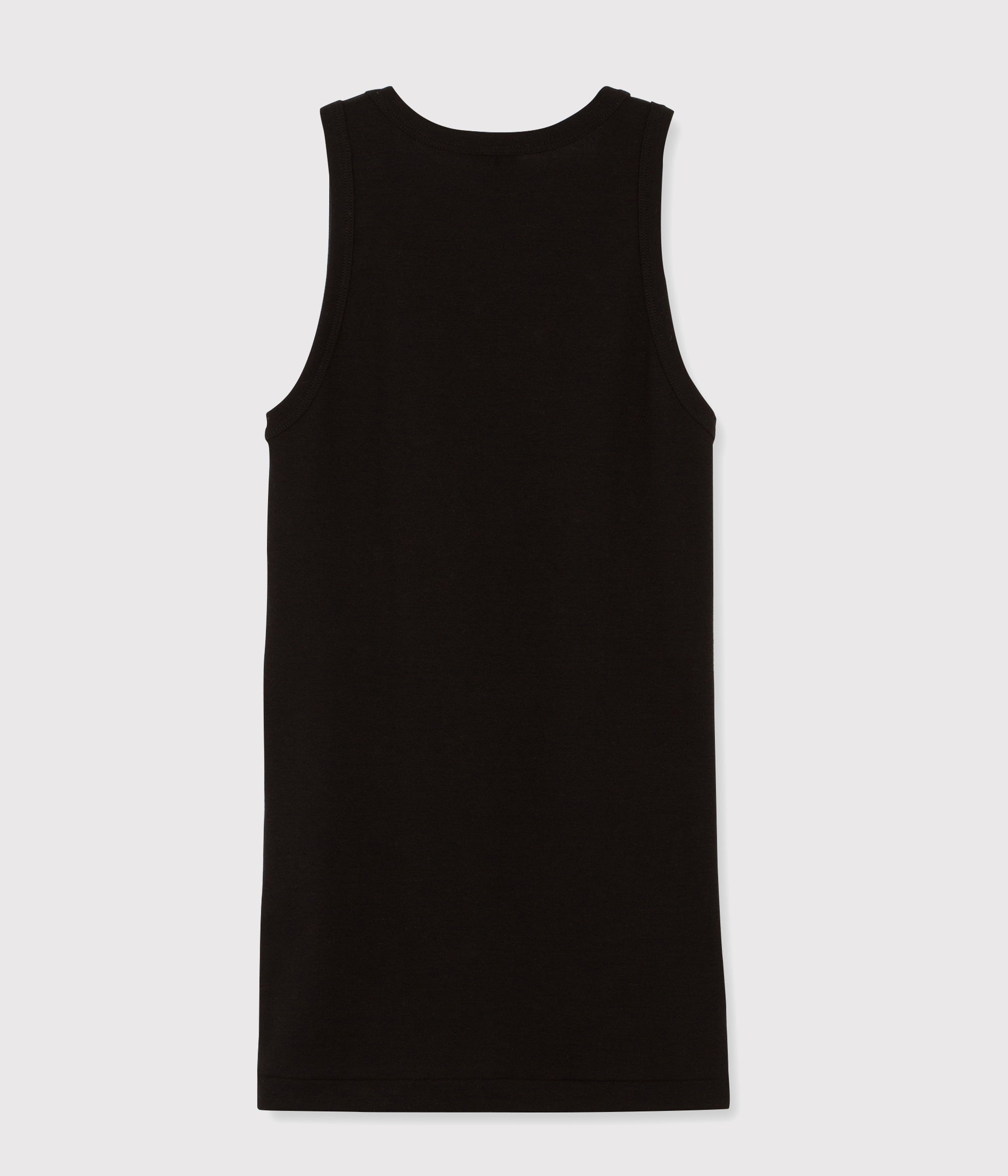Girls Black Cotton Vest