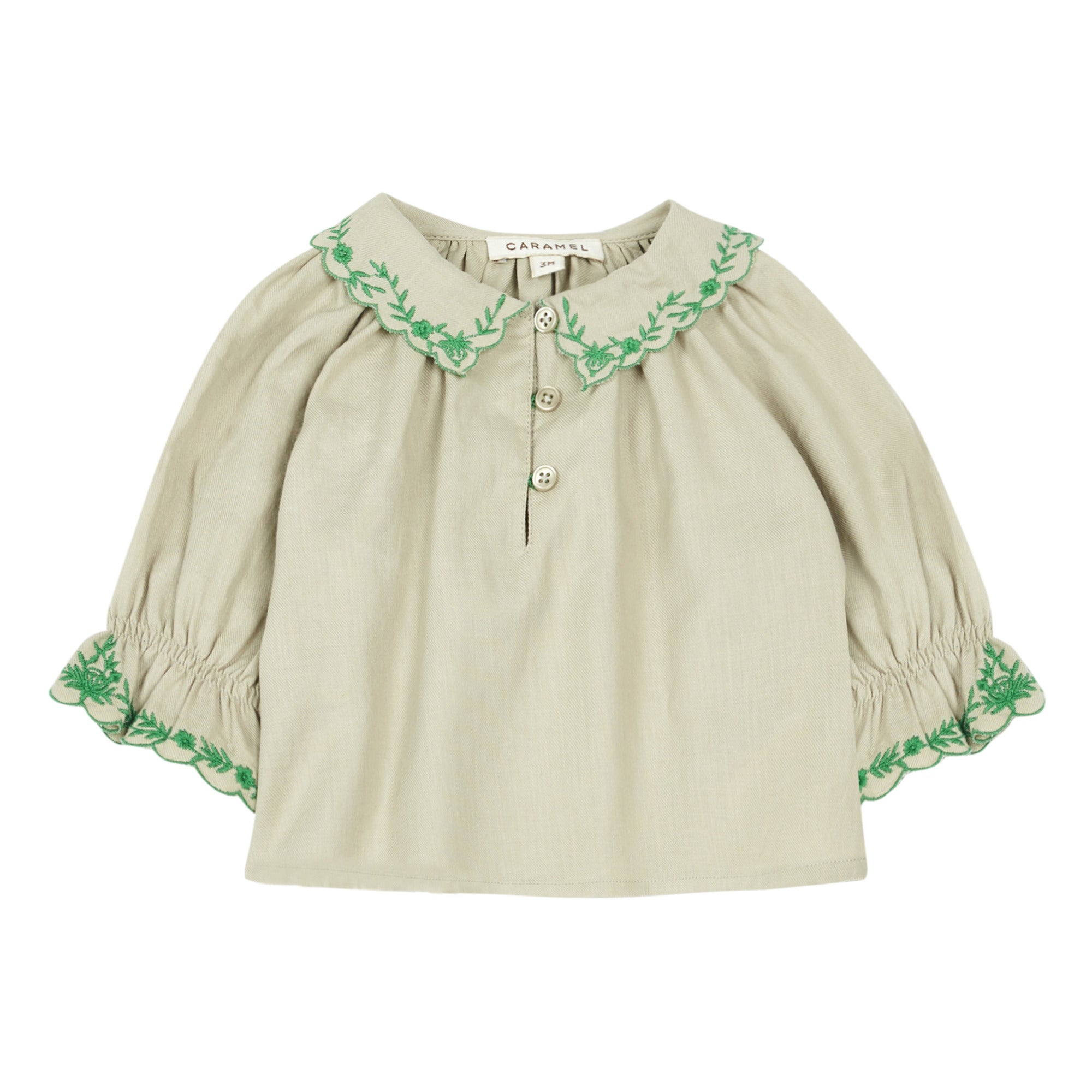 Baby Girls Beige Cotton Top
