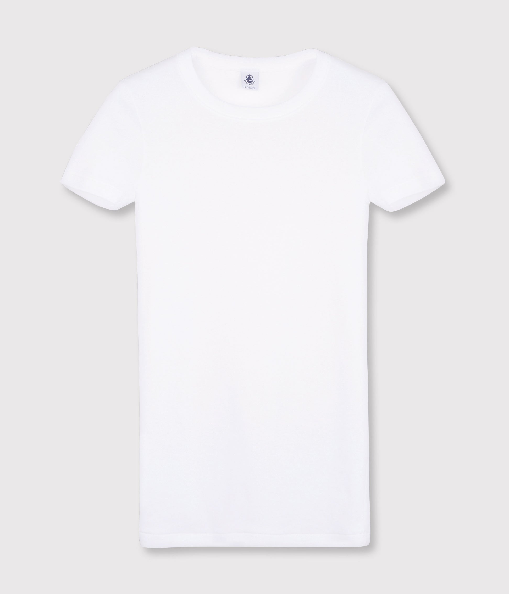 Girls White Cotton T-Shirt