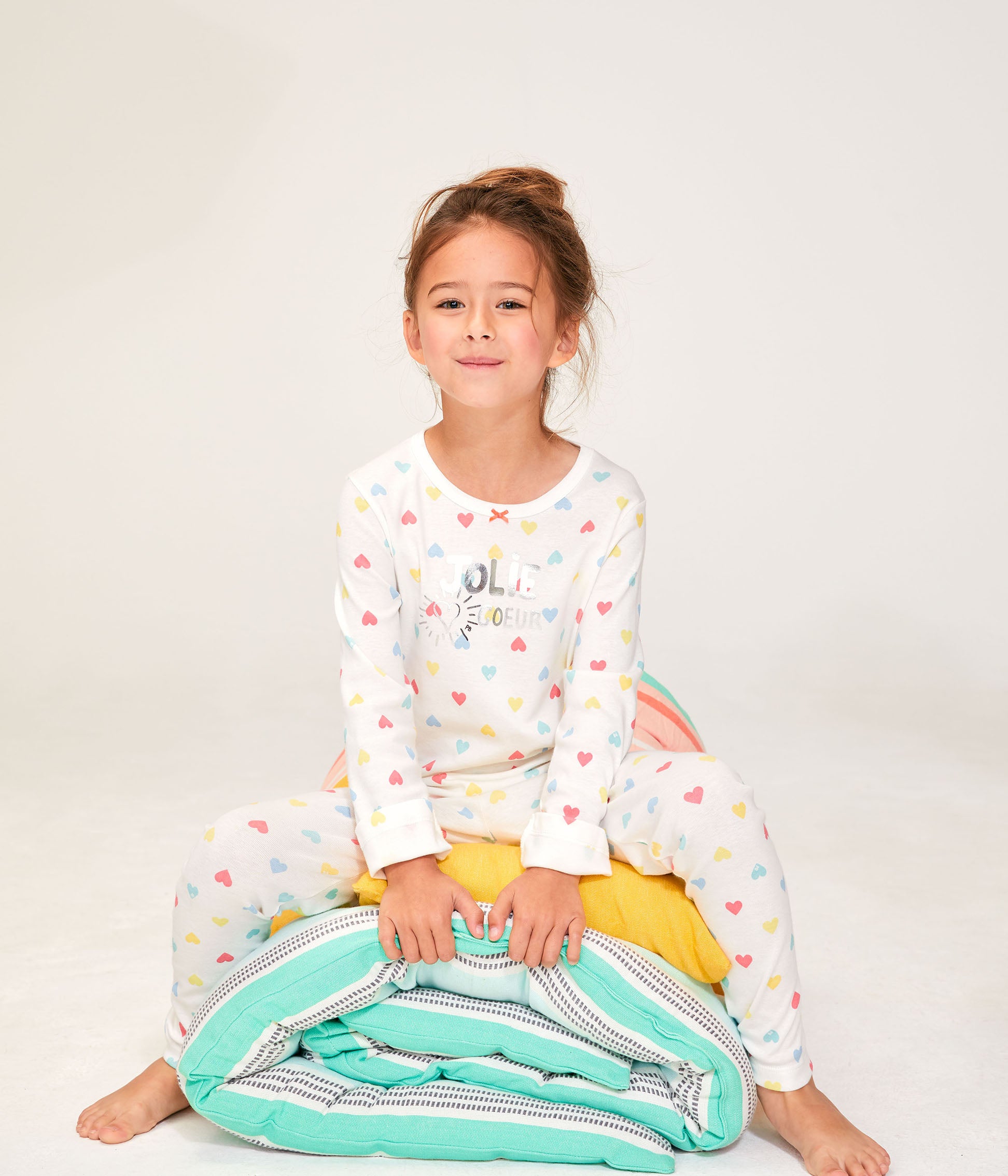Girls White Cotton Nightwear Set