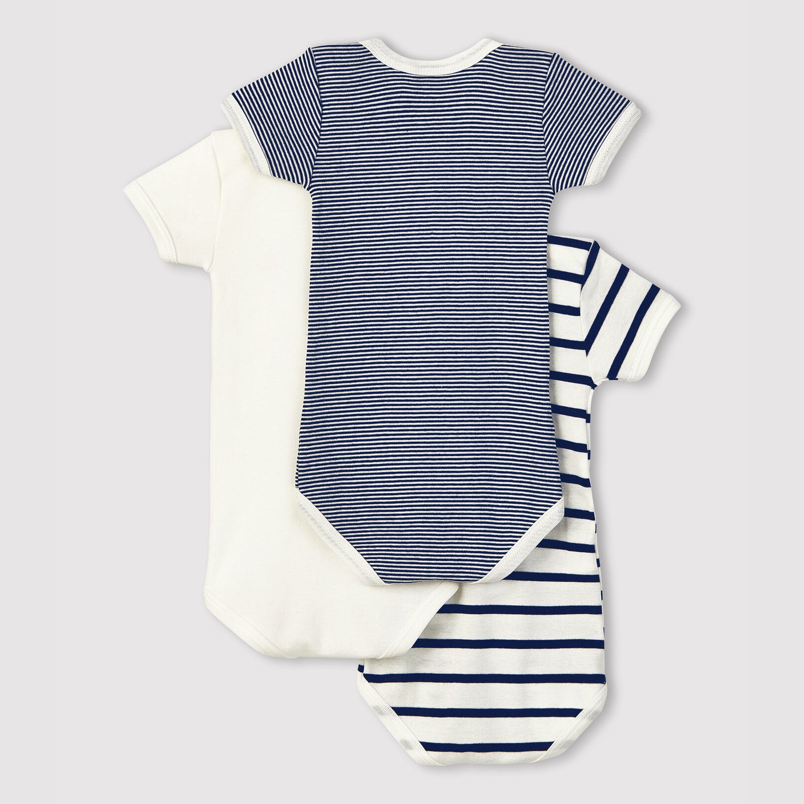 Baby Boys & Girls Tricolor Cotton Babysuit Set(3 Pack)