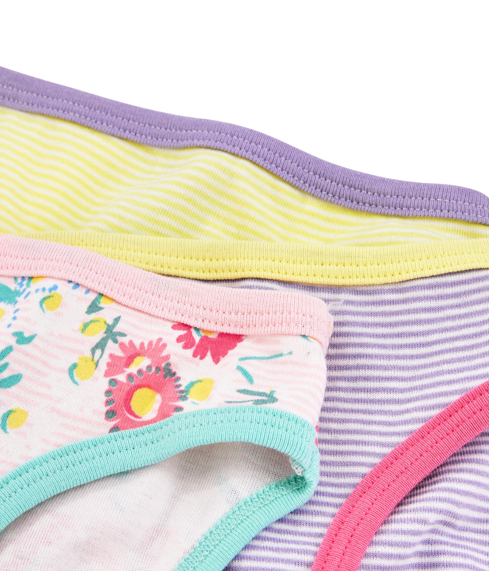 Girls Multicolor Cotton Underwear Set (3 Pack)