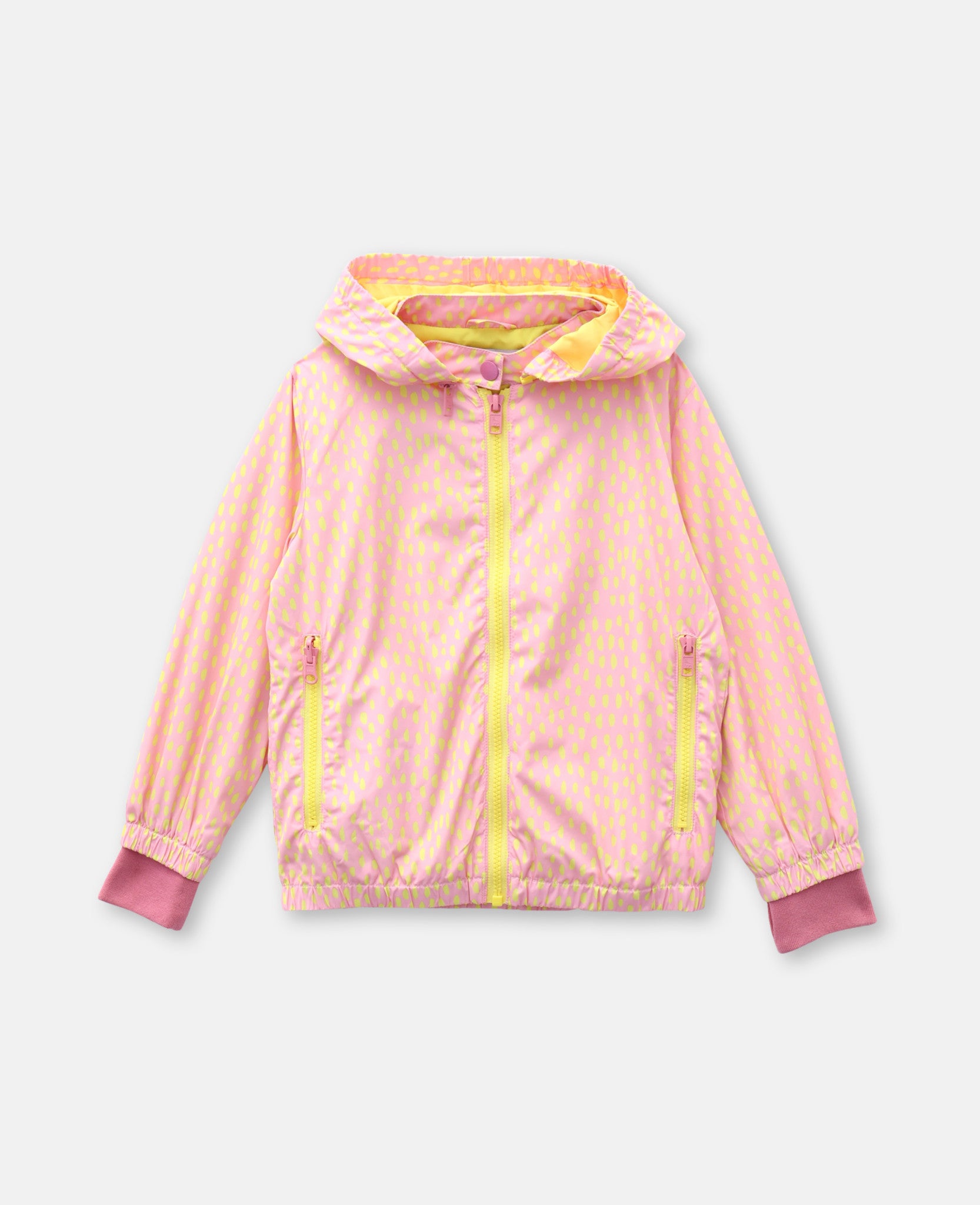 Girls Pink Painted Dots Jacket