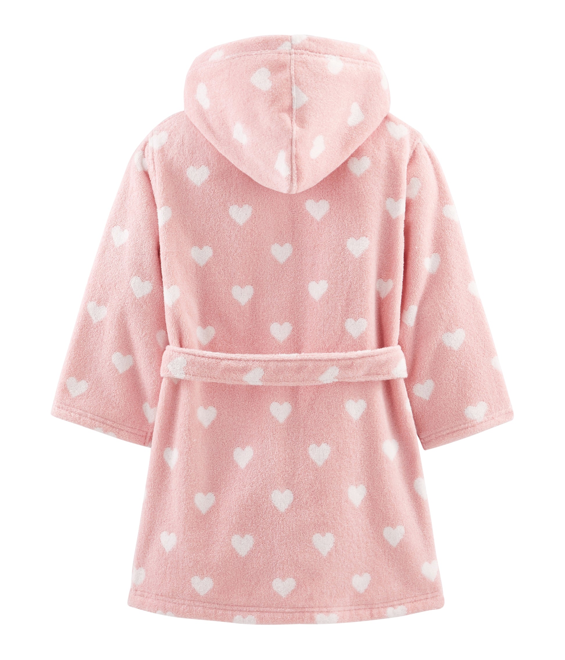 Girls Pink Heart Bathrobes