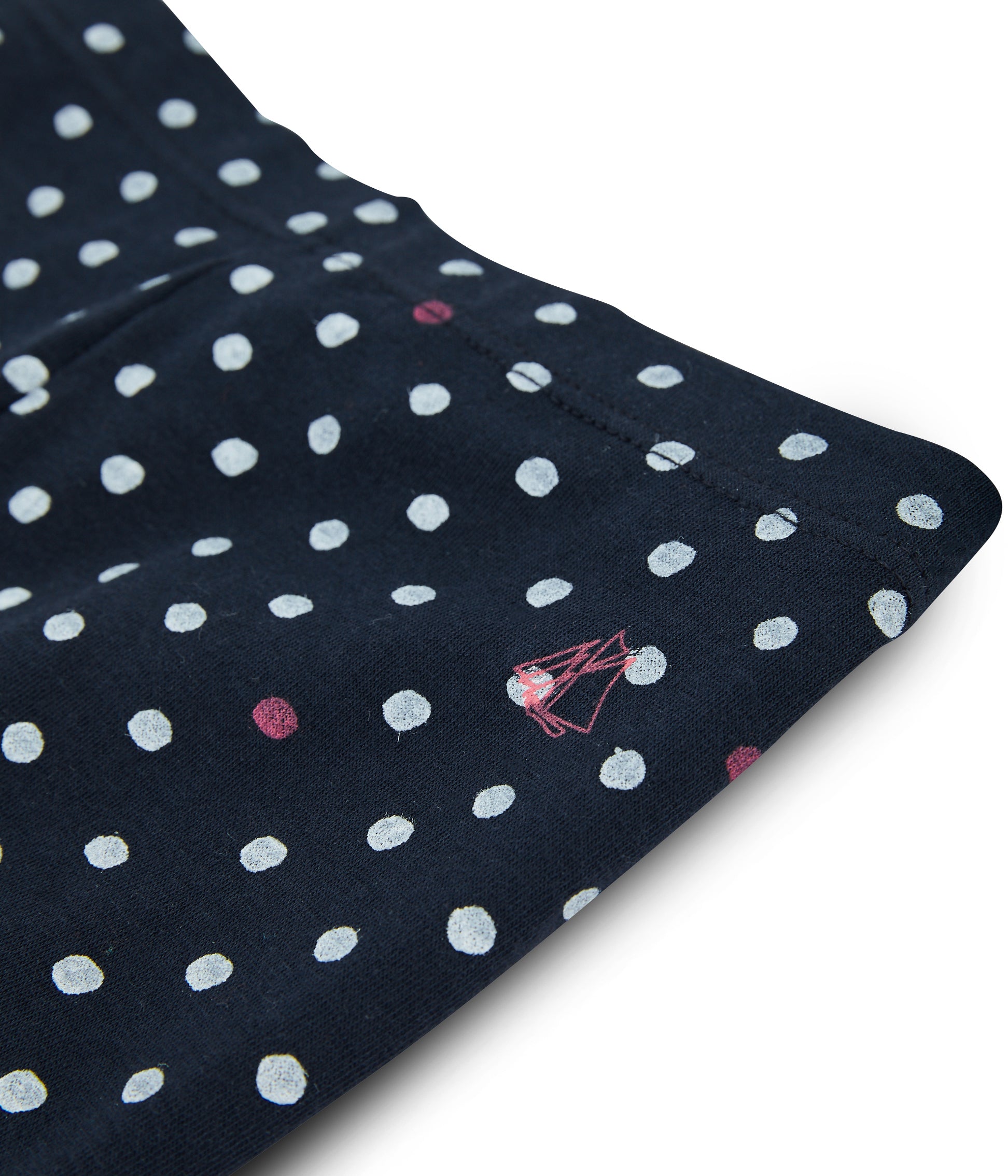 Girls Navy Dots Cotton Leggings