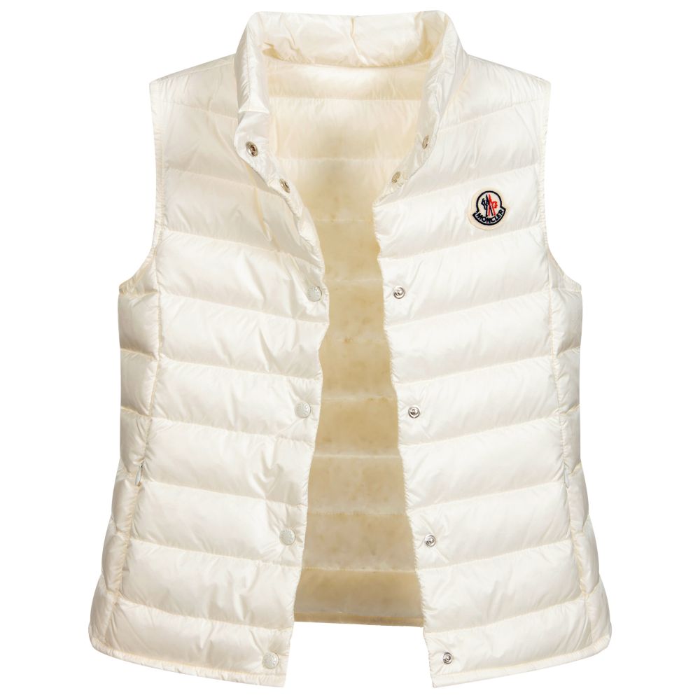 Girls White 'LIANE' Padded Down Gilet