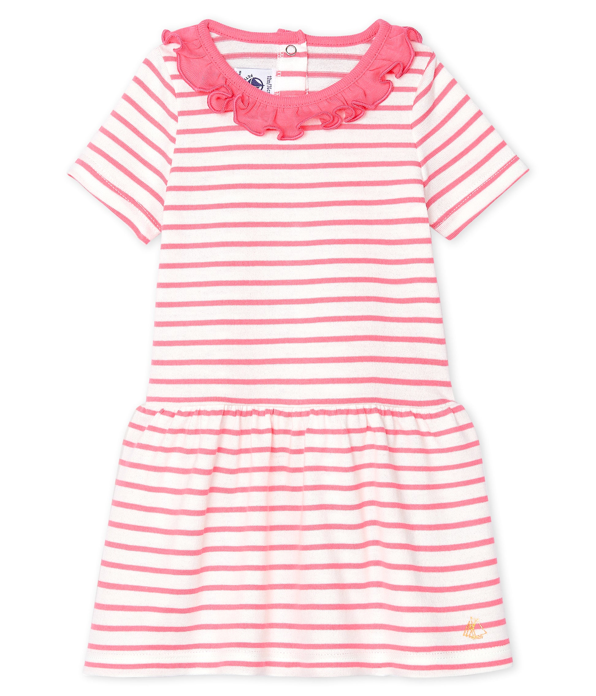 Baby Girls Pink Stripe Cotton Dress