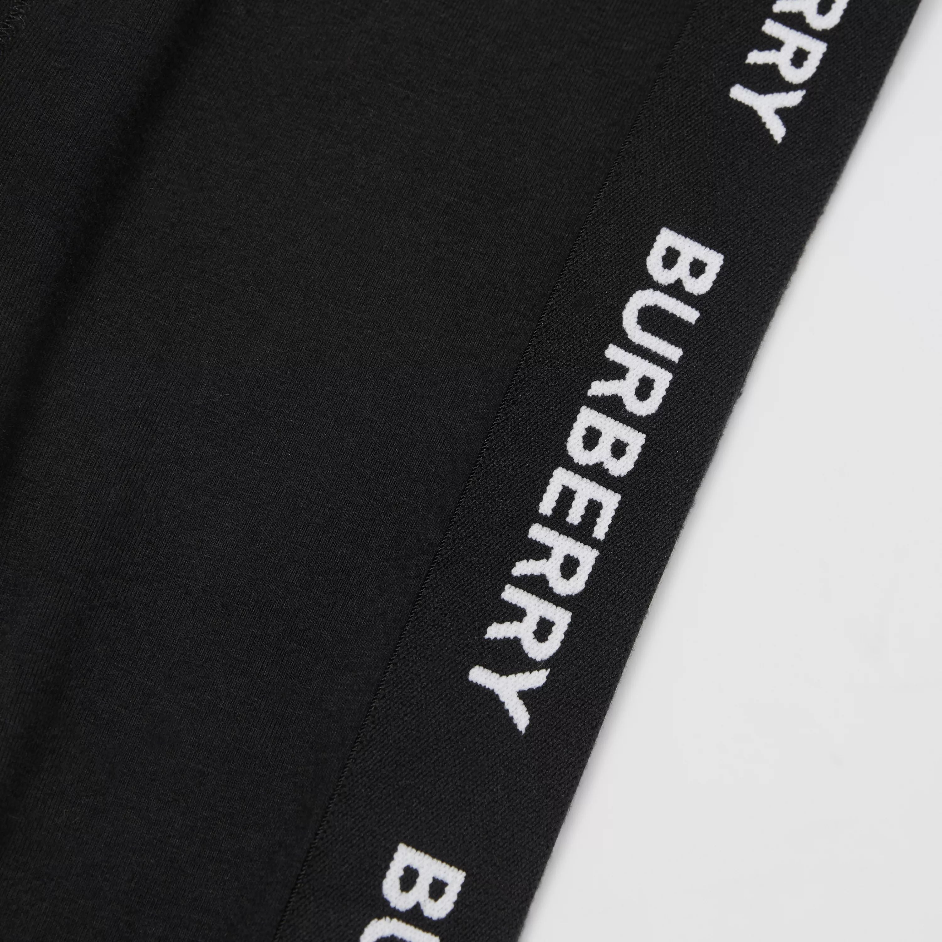 Baby Girls Black Logo Cotton Trousers