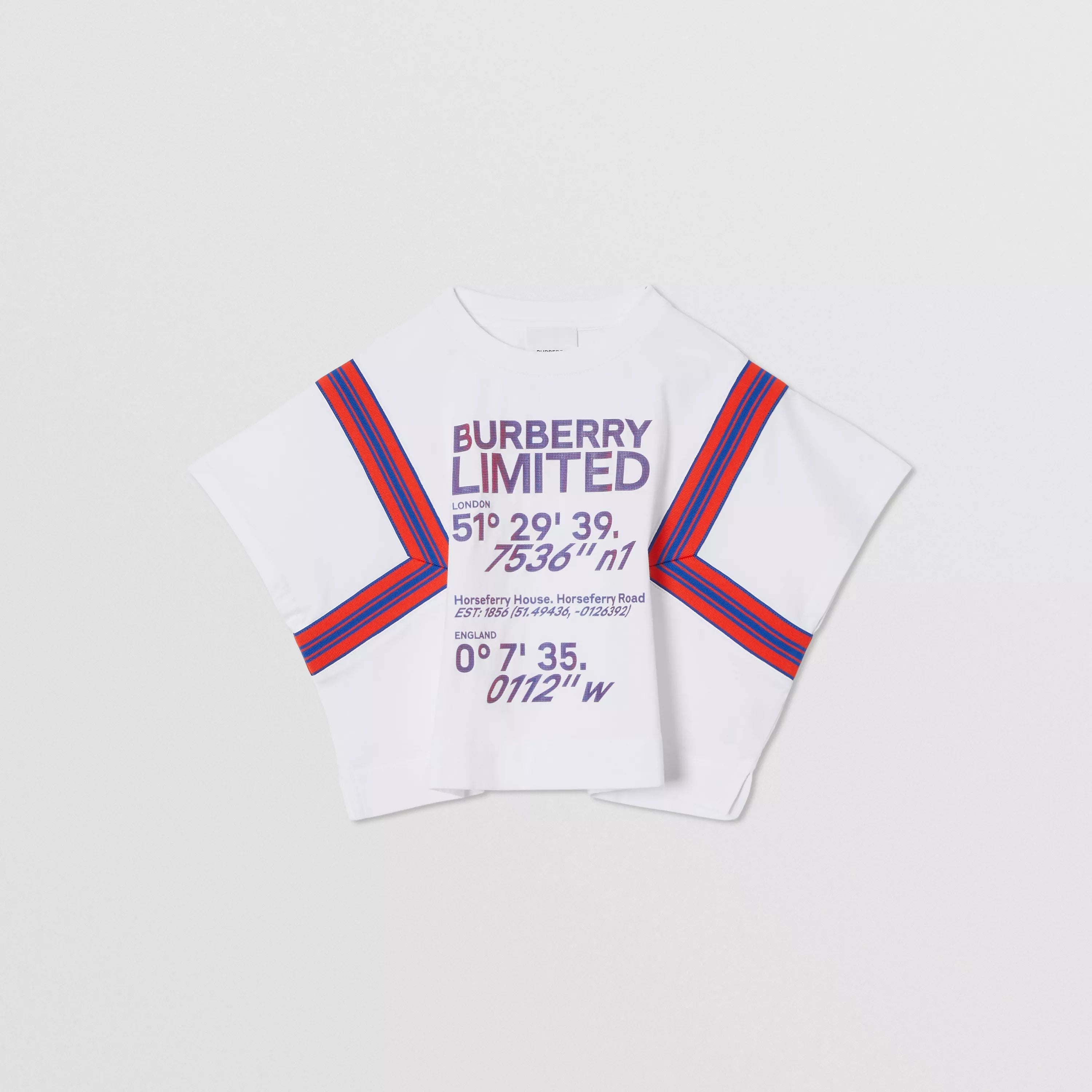 Girls White Logo Cotton T-Shirt