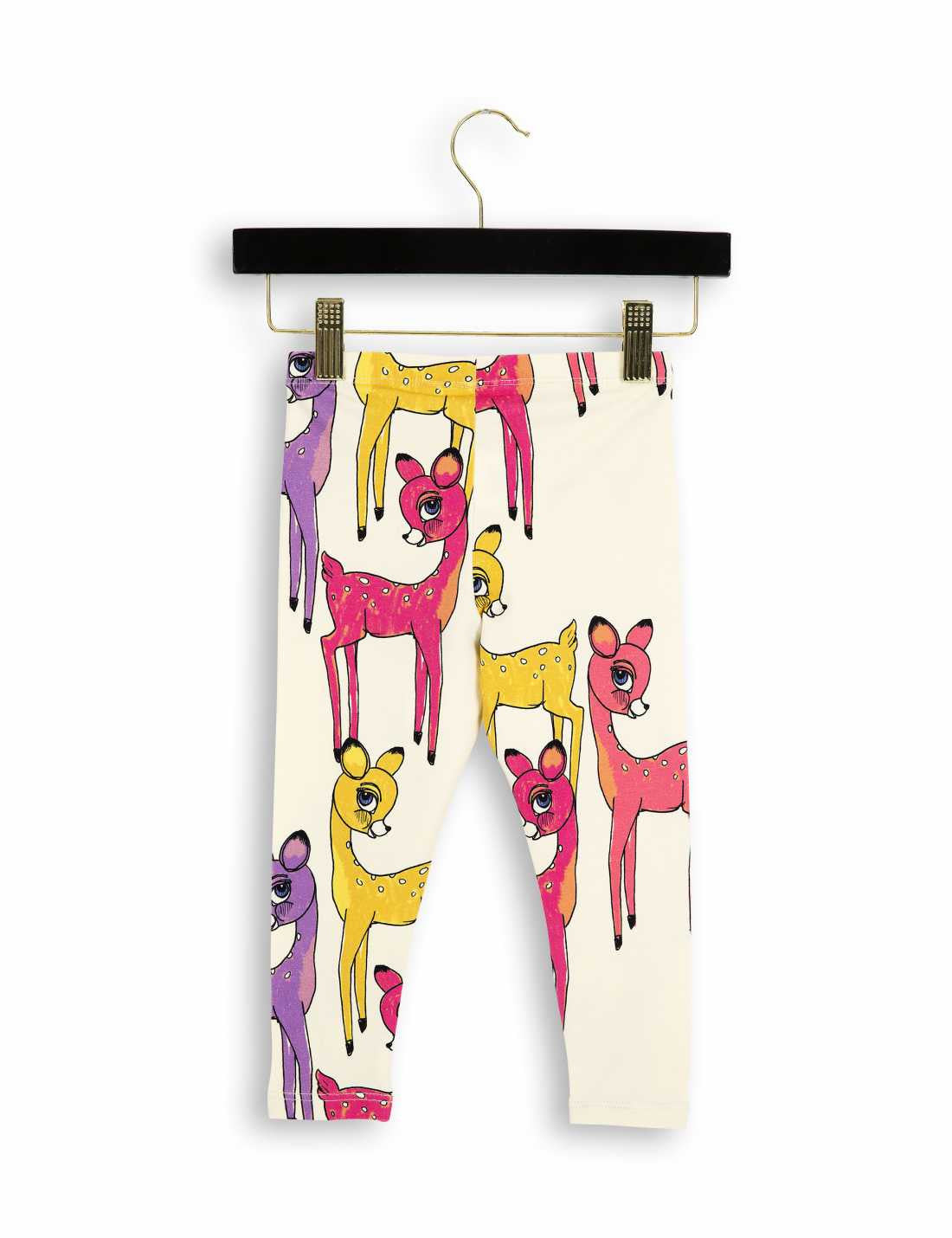Girls Ivory & Pink Deer Organic Cotton Legging - CÉMAROSE | Children's Fashion Store - 2