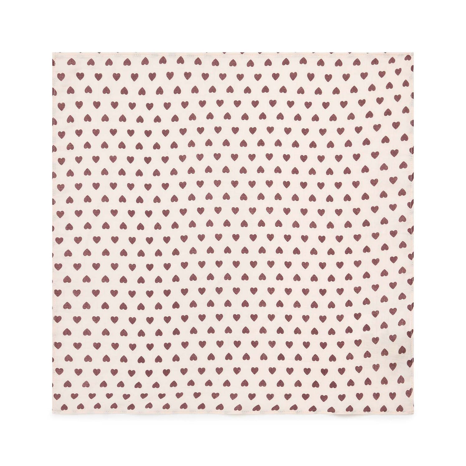 Girls Pink Heart Cotton Scarf