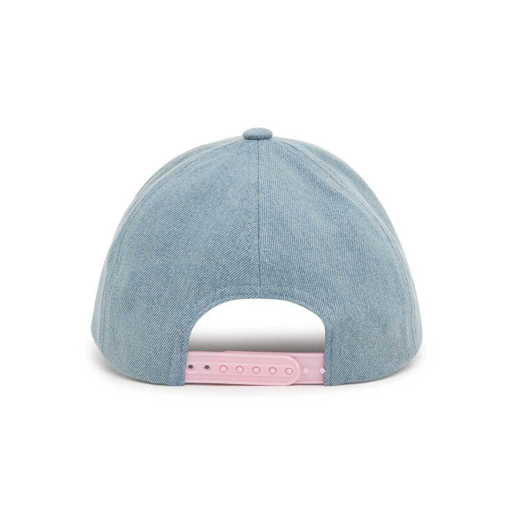 Girls Light Blue Apple Denim Cap