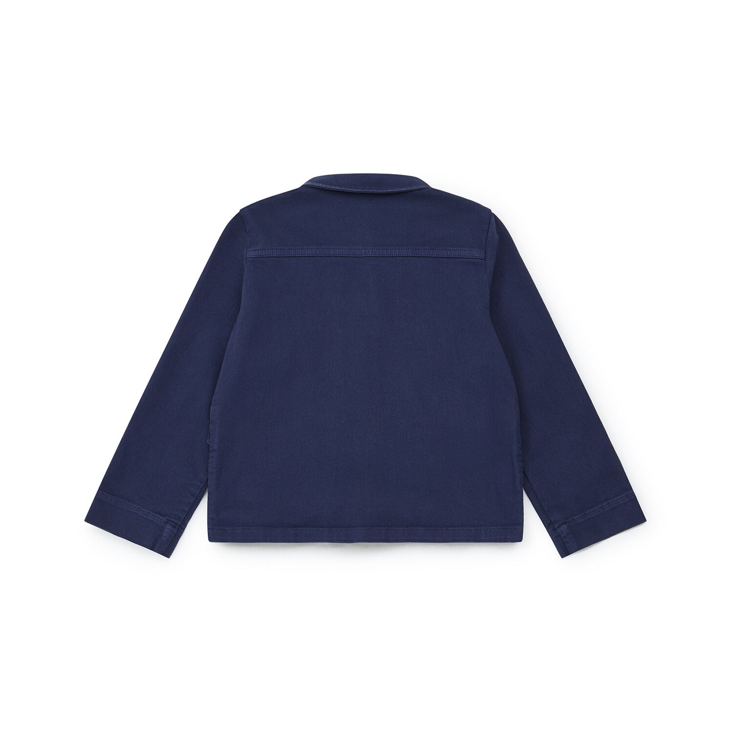 Girls Blue Embroidered Jacket