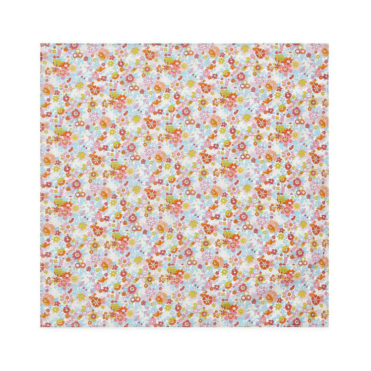 Girls Multicolor Floral Cotton Scarf