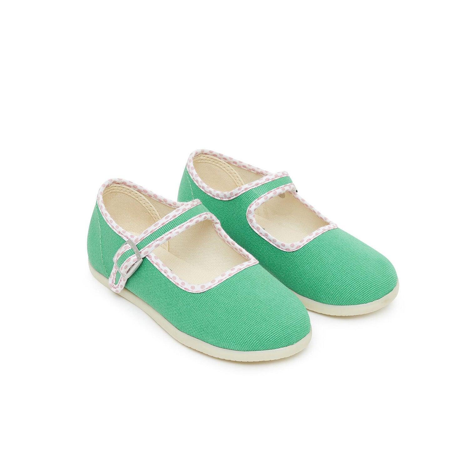 Girls Green Cotton Shoes