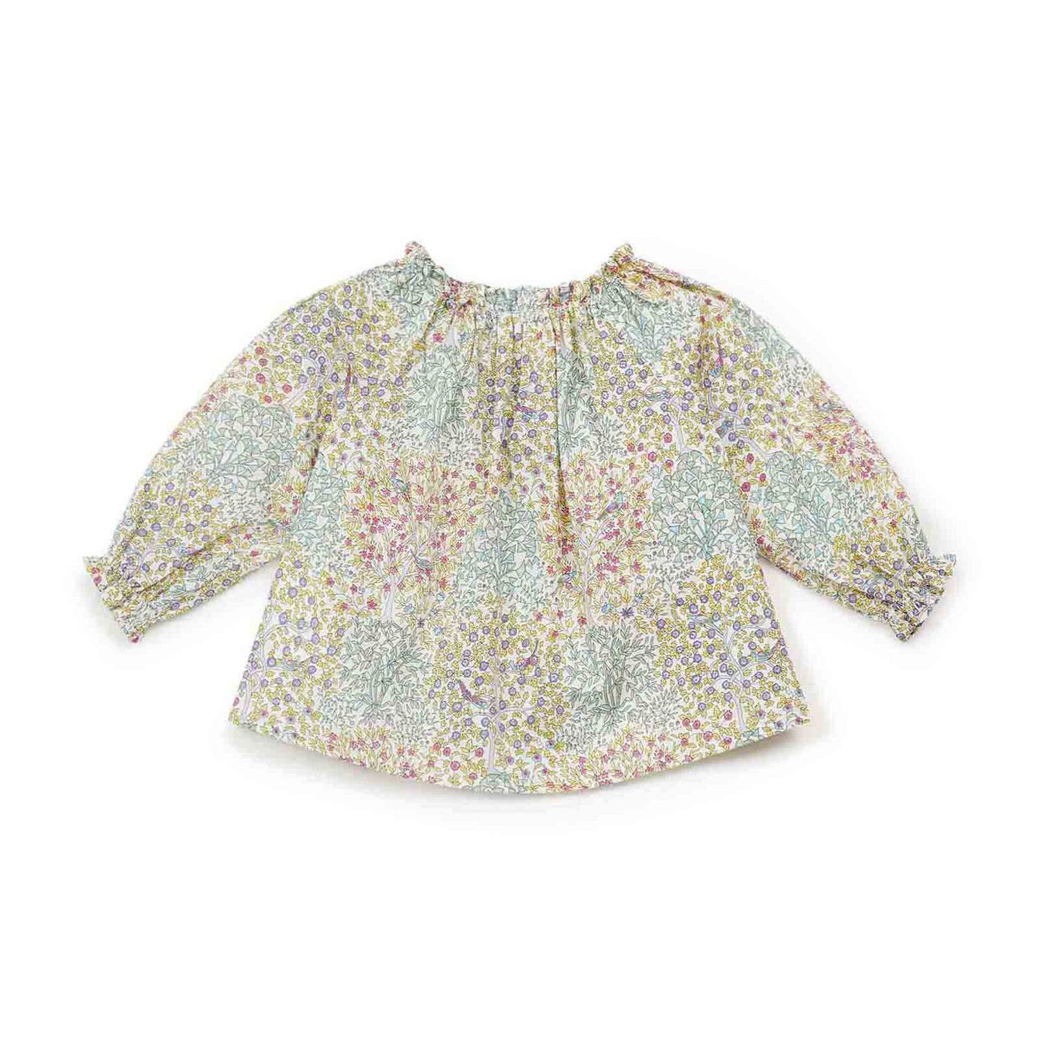Baby Girls Green Floral Blouse