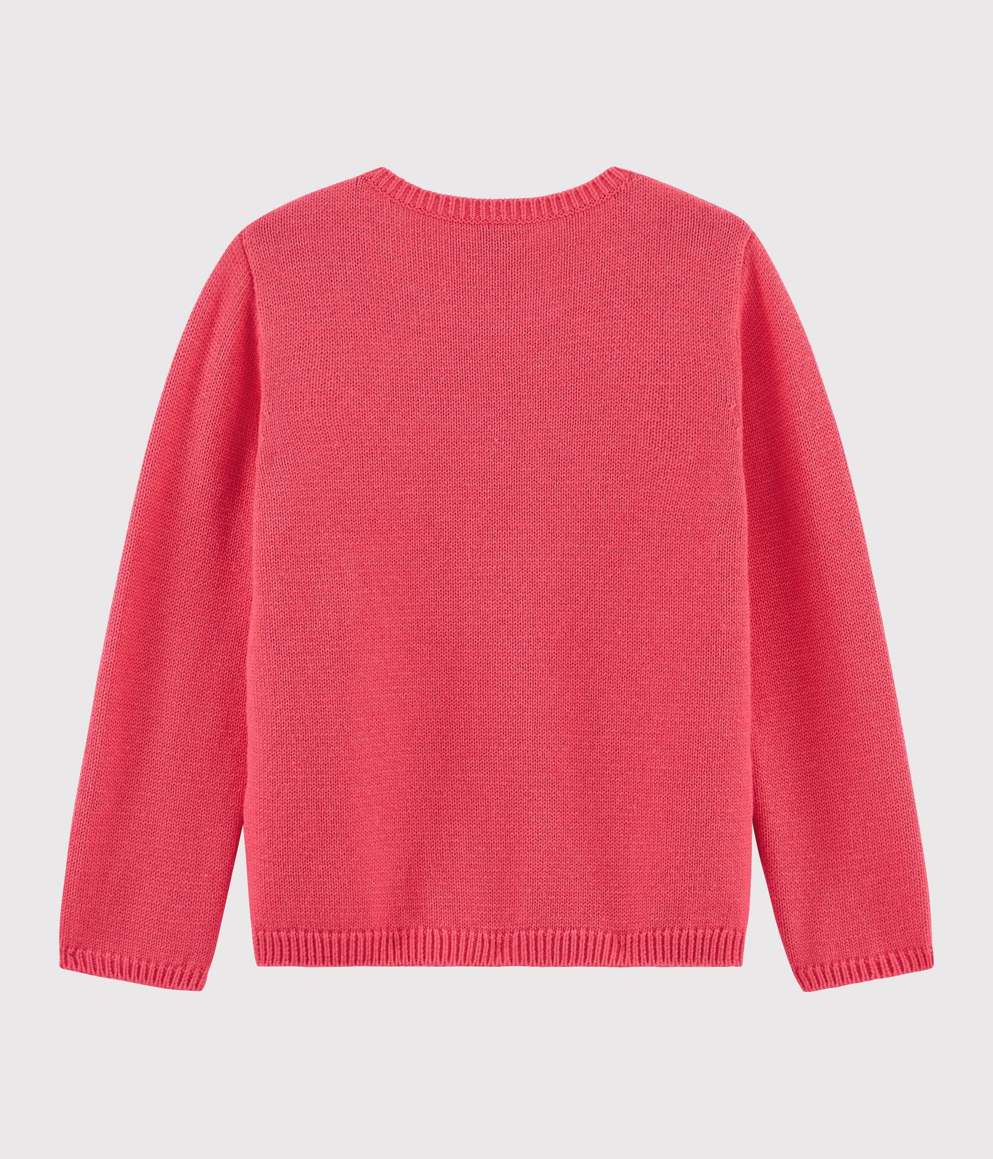 Girls Pink Cat Knit Sweater