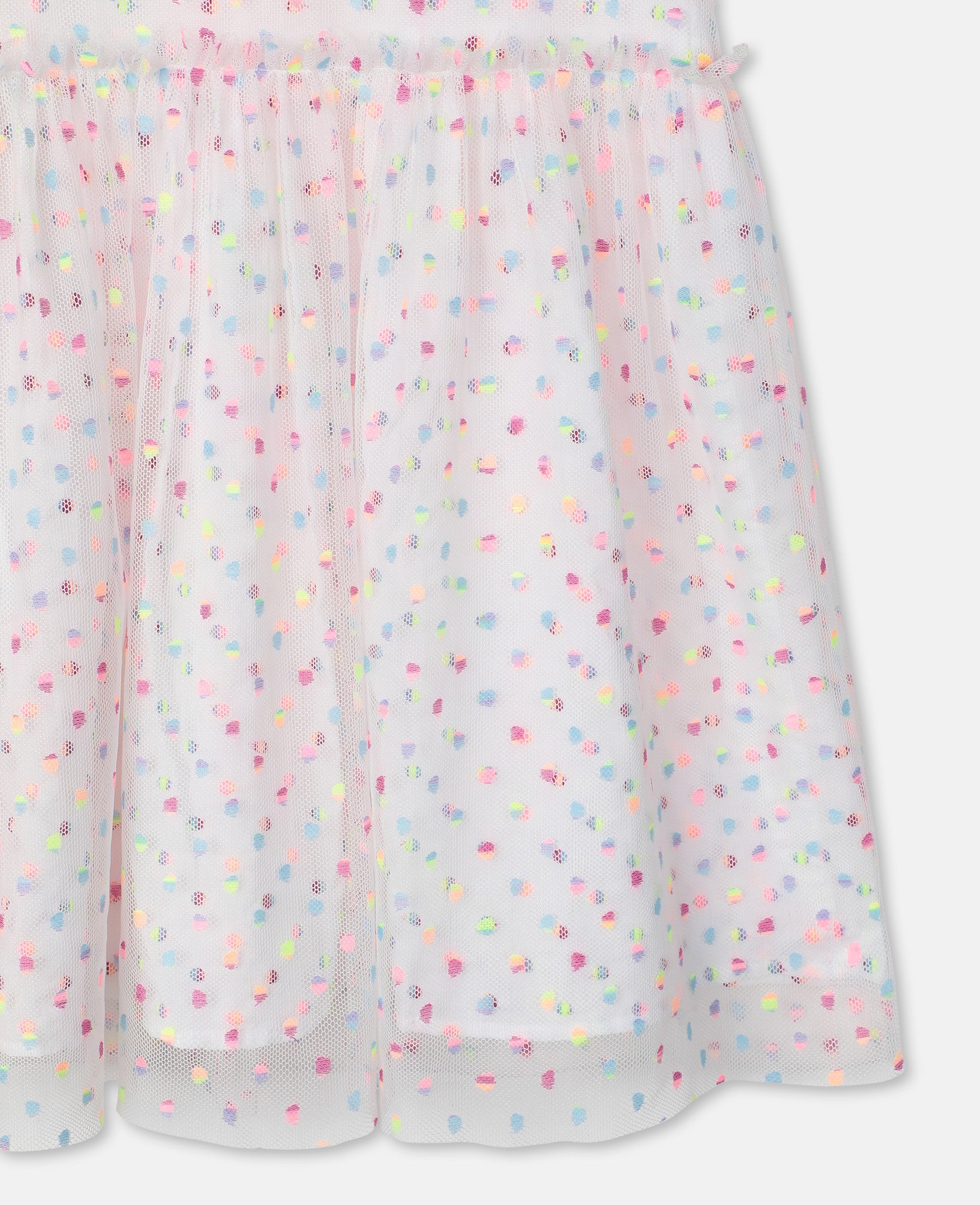 Girls Multicolor Dots Tulle Dress