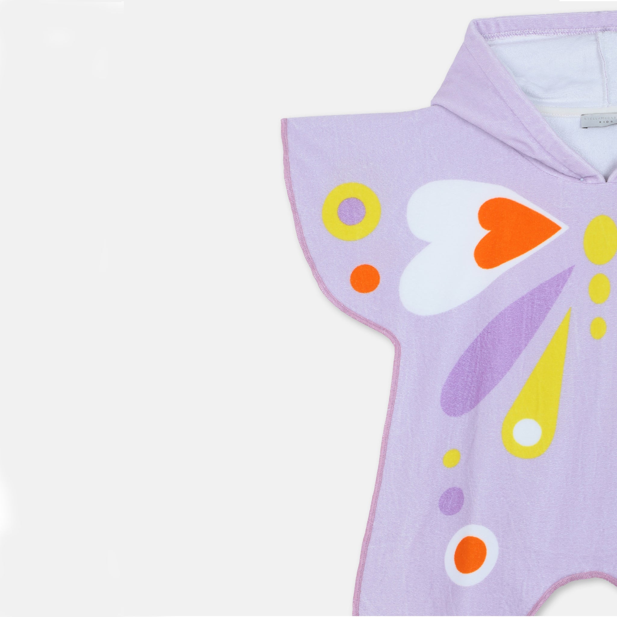 Girls Lilac Butterfly Cotton Towel