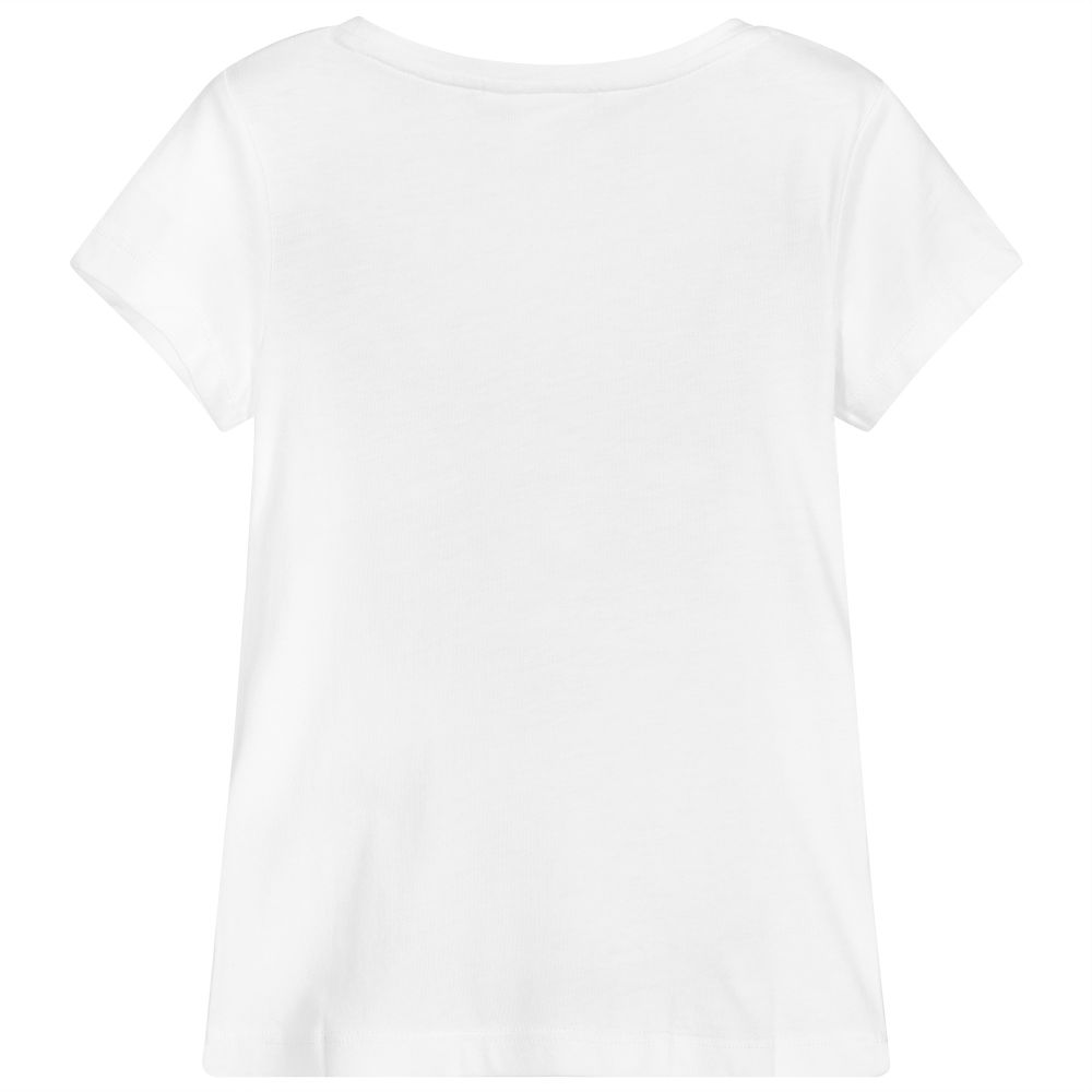 Girls White Logo T-Shirt