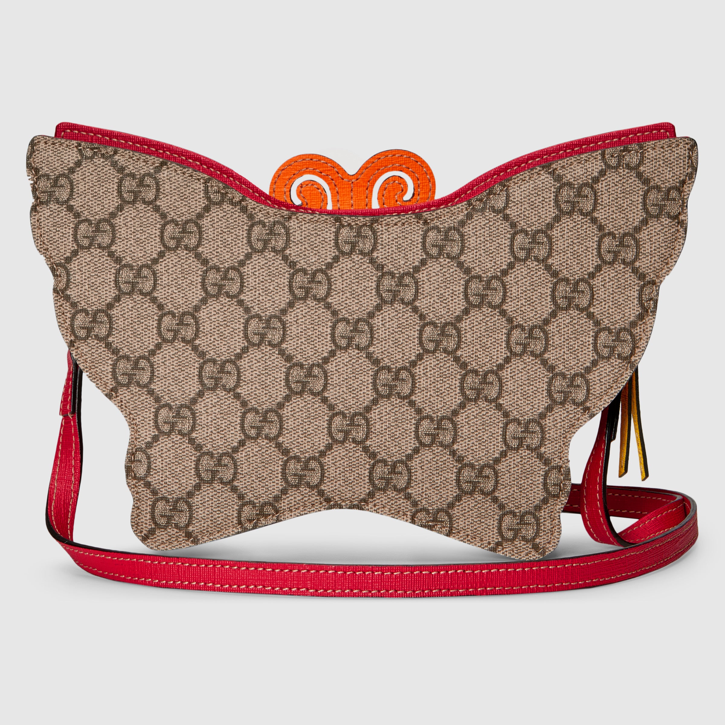 Girls Beige Butterfly GG Shoulder Bag