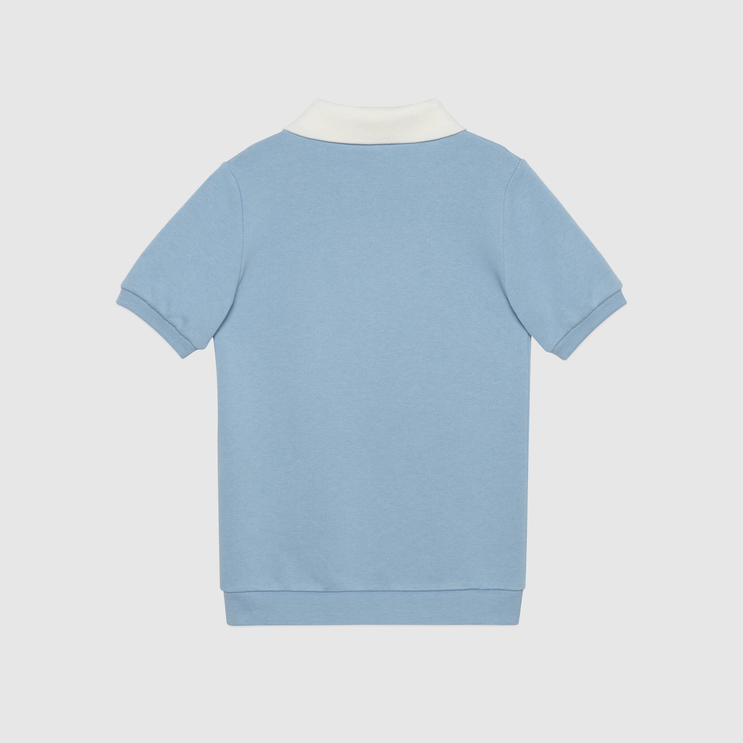 Girls Blue Logo Cotton Dress