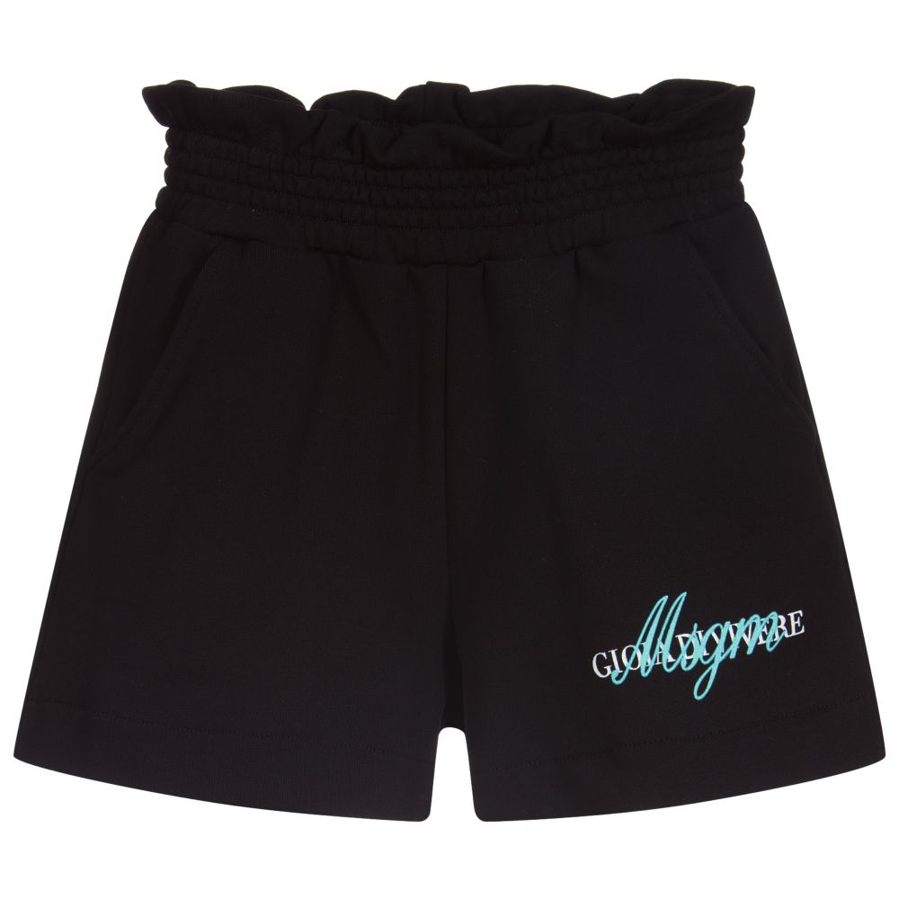 Girls Black Logo Shorts