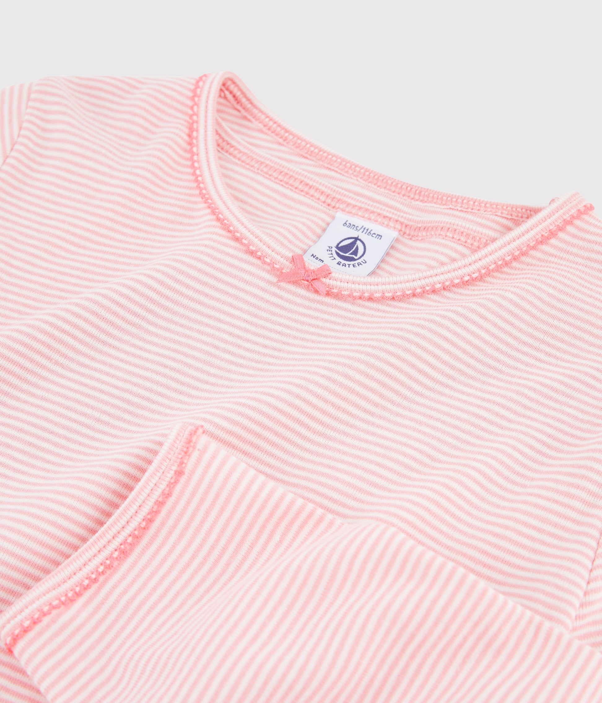 Girls Pink Stripe Cotton Nightwear Set