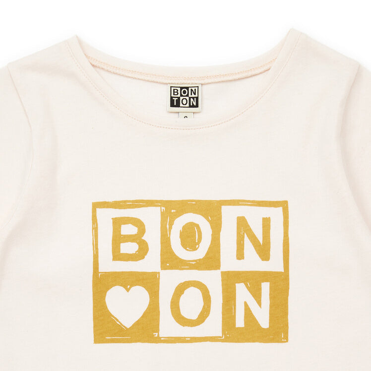 Girls Pale Pink Logo Cotton T-Shirt