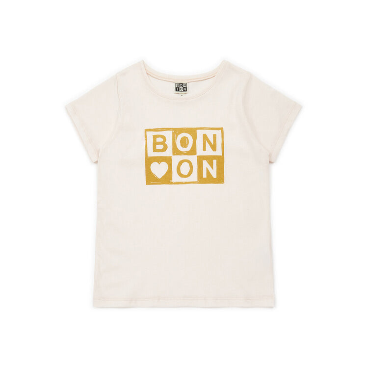 Girls Pale Pink Logo Cotton T-Shirt