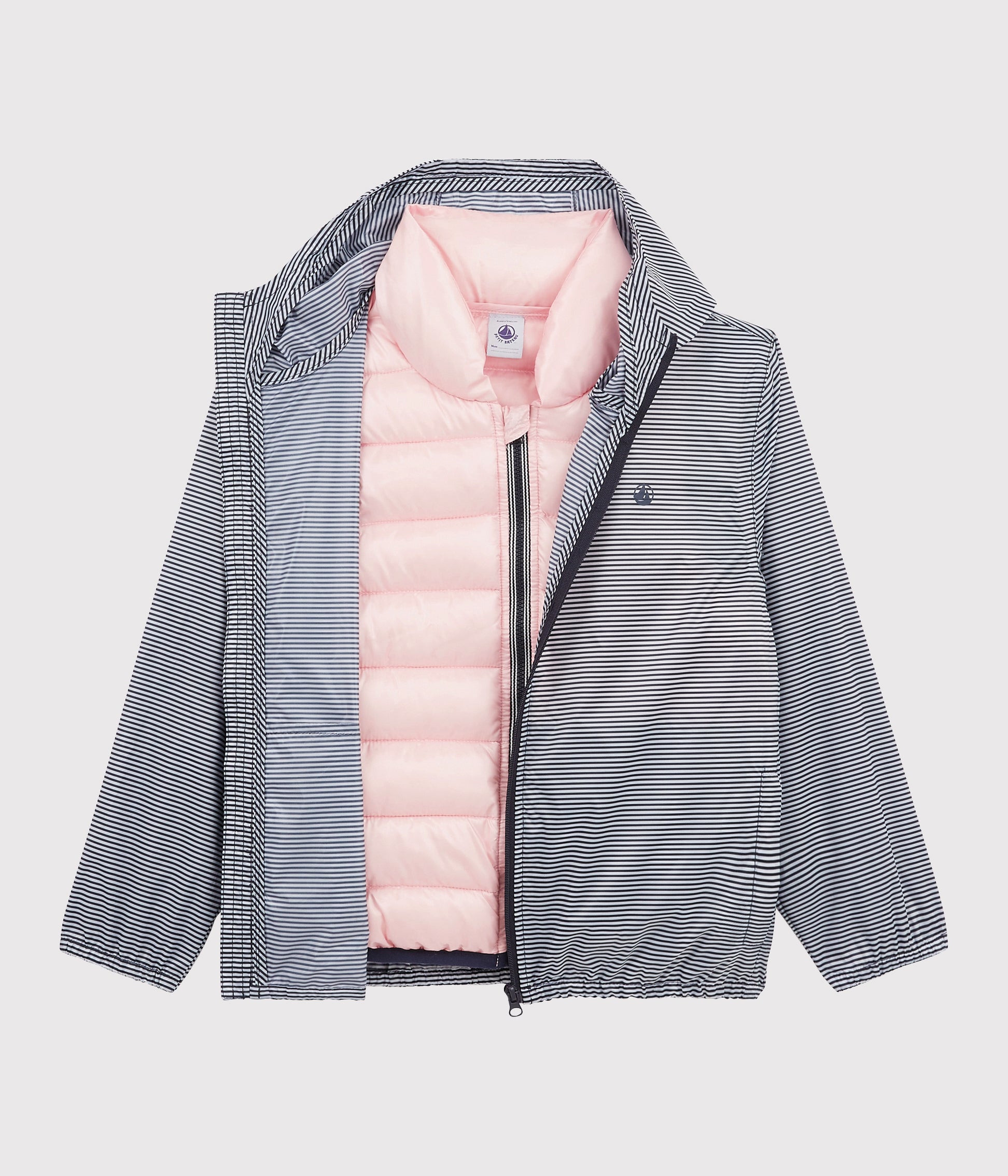 Girls Pink & Grey Padded Down Set
