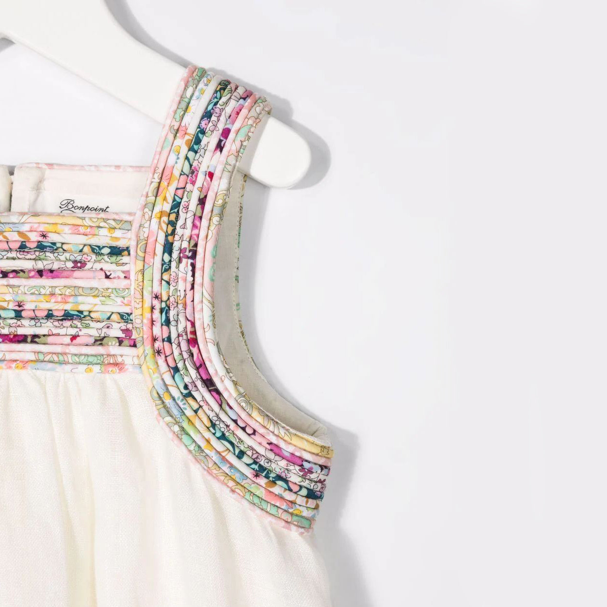 Girls White Linen Dress