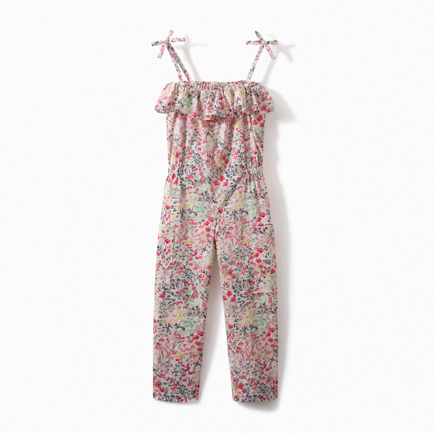 Girls Multicolor Floral Cotton Trousers