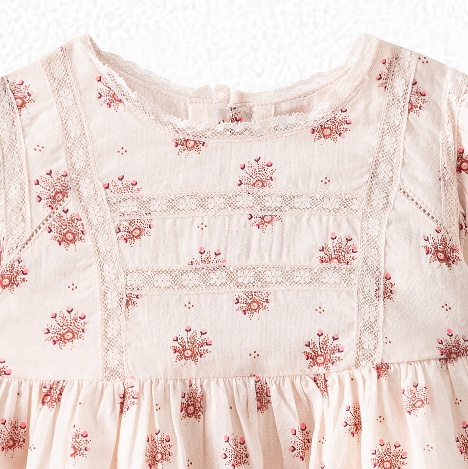 Baby Girls Light Pink Floral Cotton Dress