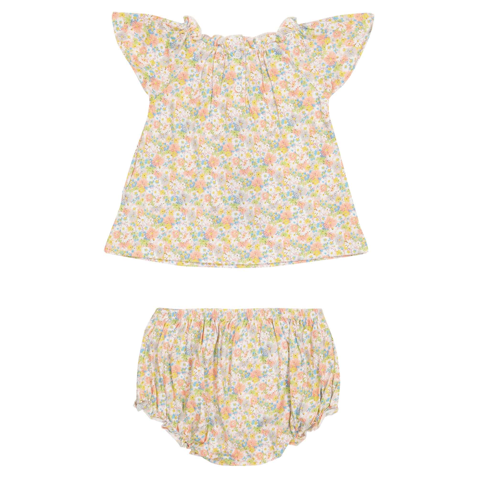 Baby Girls Pink Cotton Dress Set