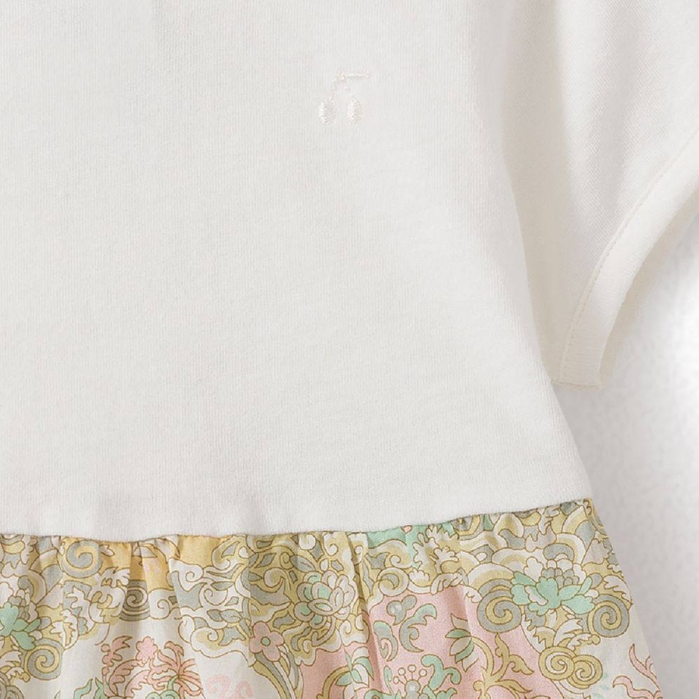 Baby Girls White Cotton Babysuit