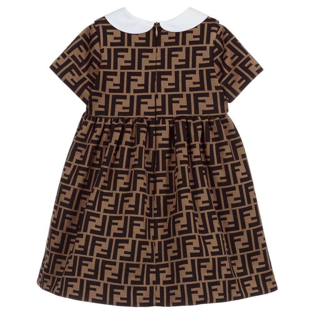 Baby Girls Brown FF Logo Dress