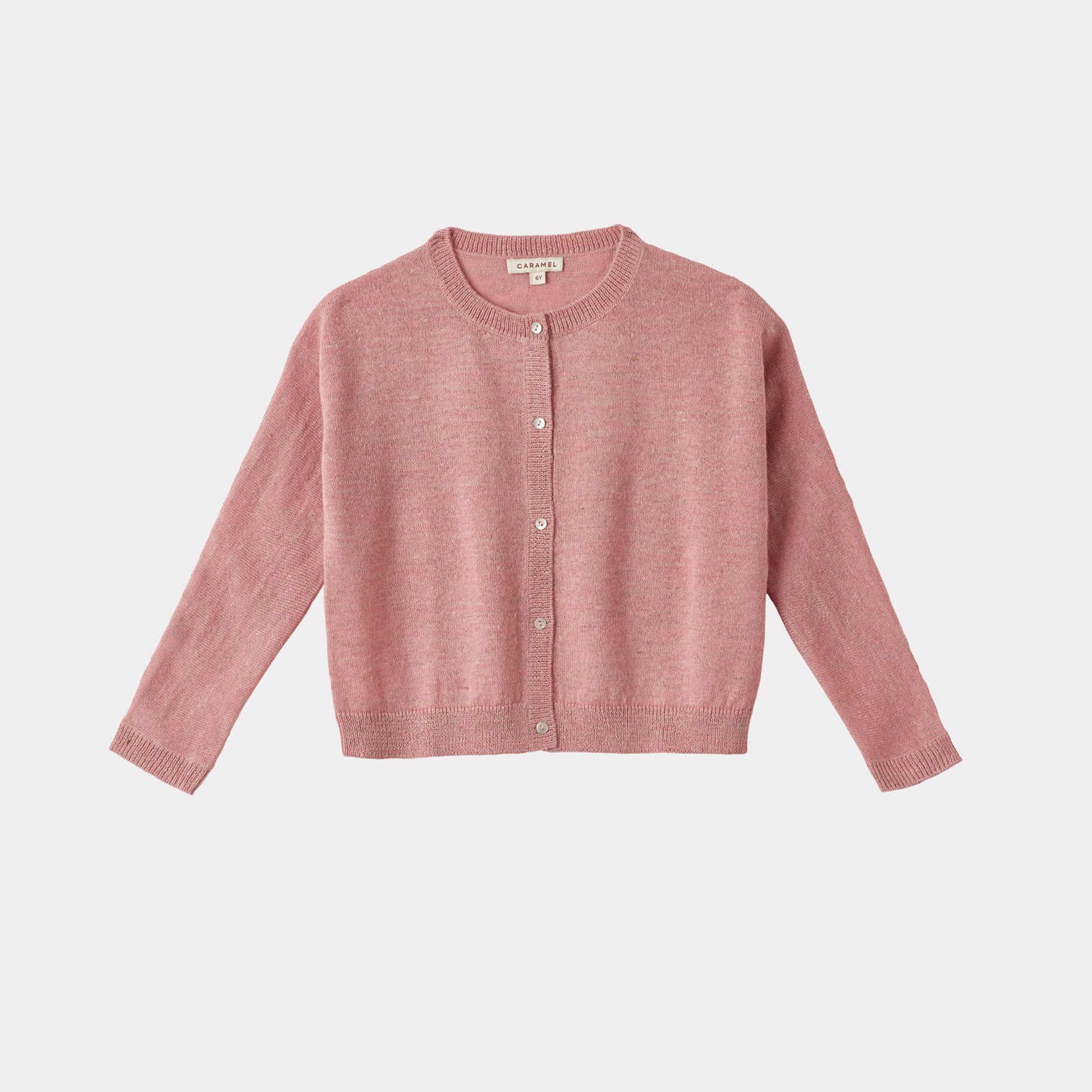 Girls Pink Alpaca Cardigan