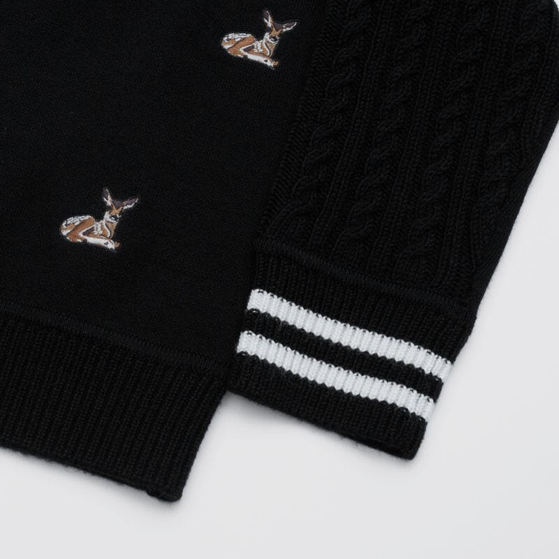Girls Black Knit Cardigan