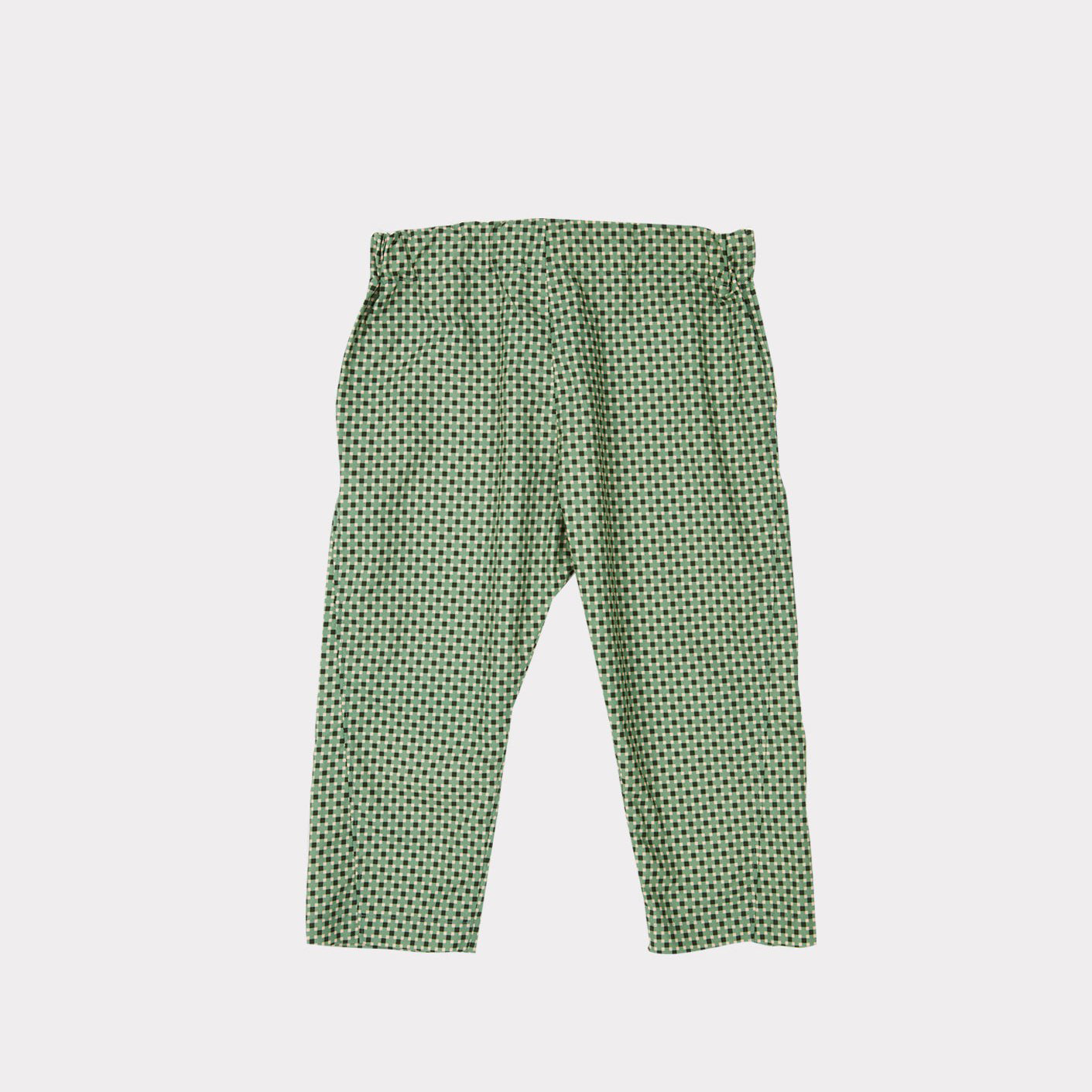 Girls Green Dots Cotton Trousers