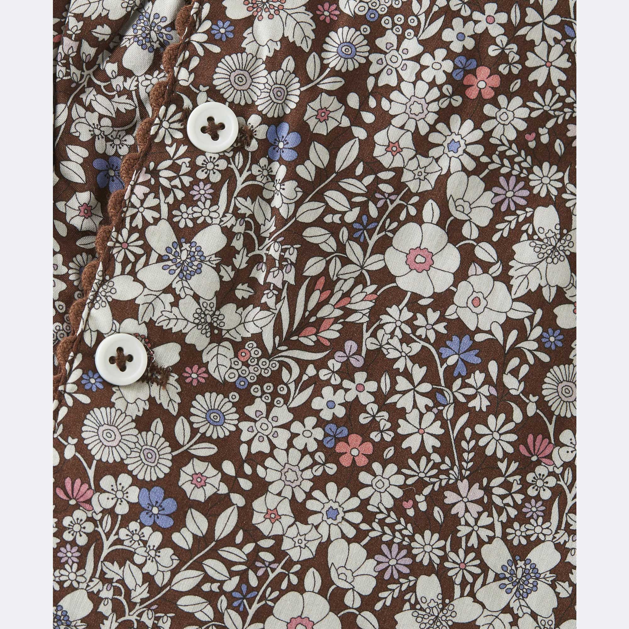 Baby Girls Brown Floral Cotton Bloomers