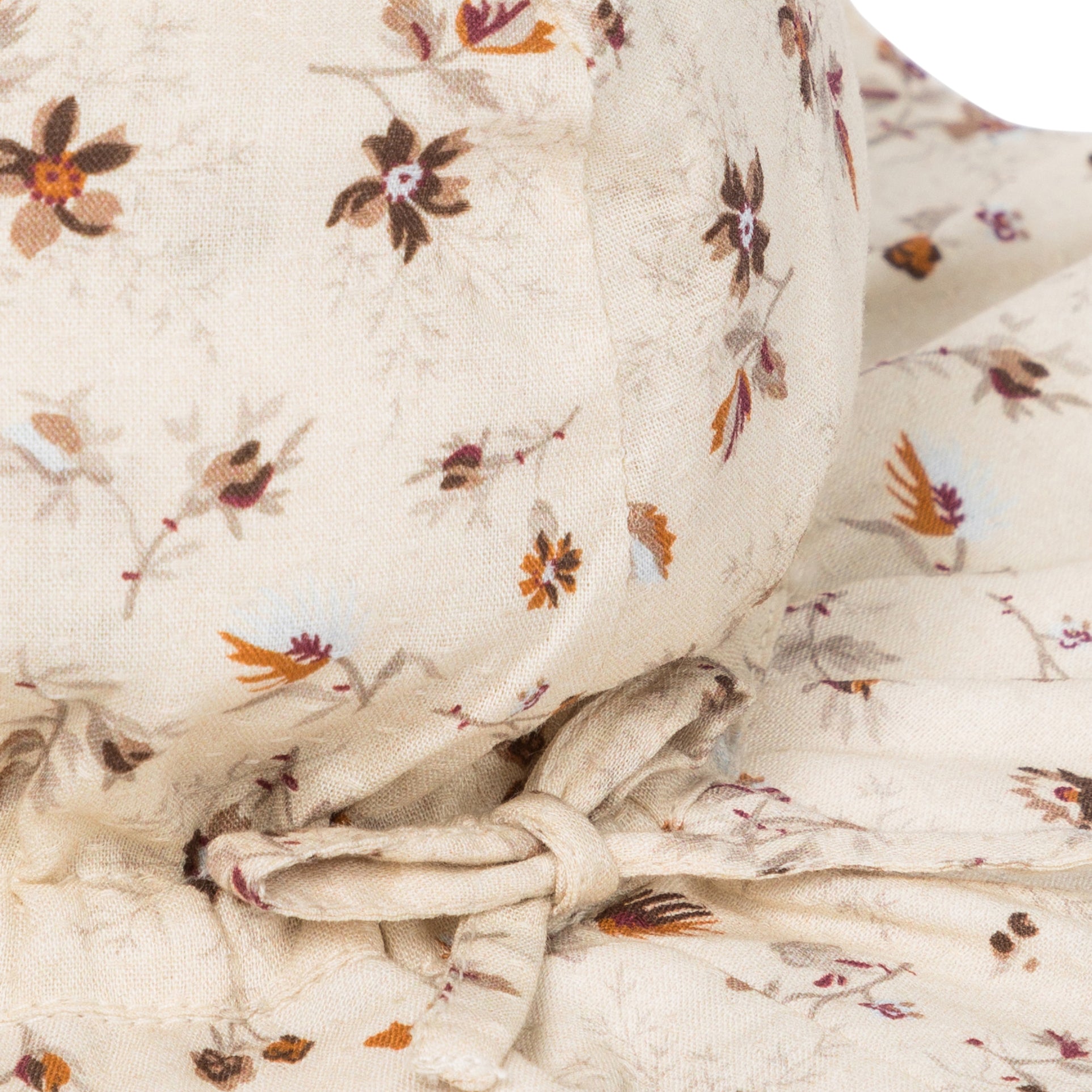 Baby Girls Beige Floral Cotton Sunhat
