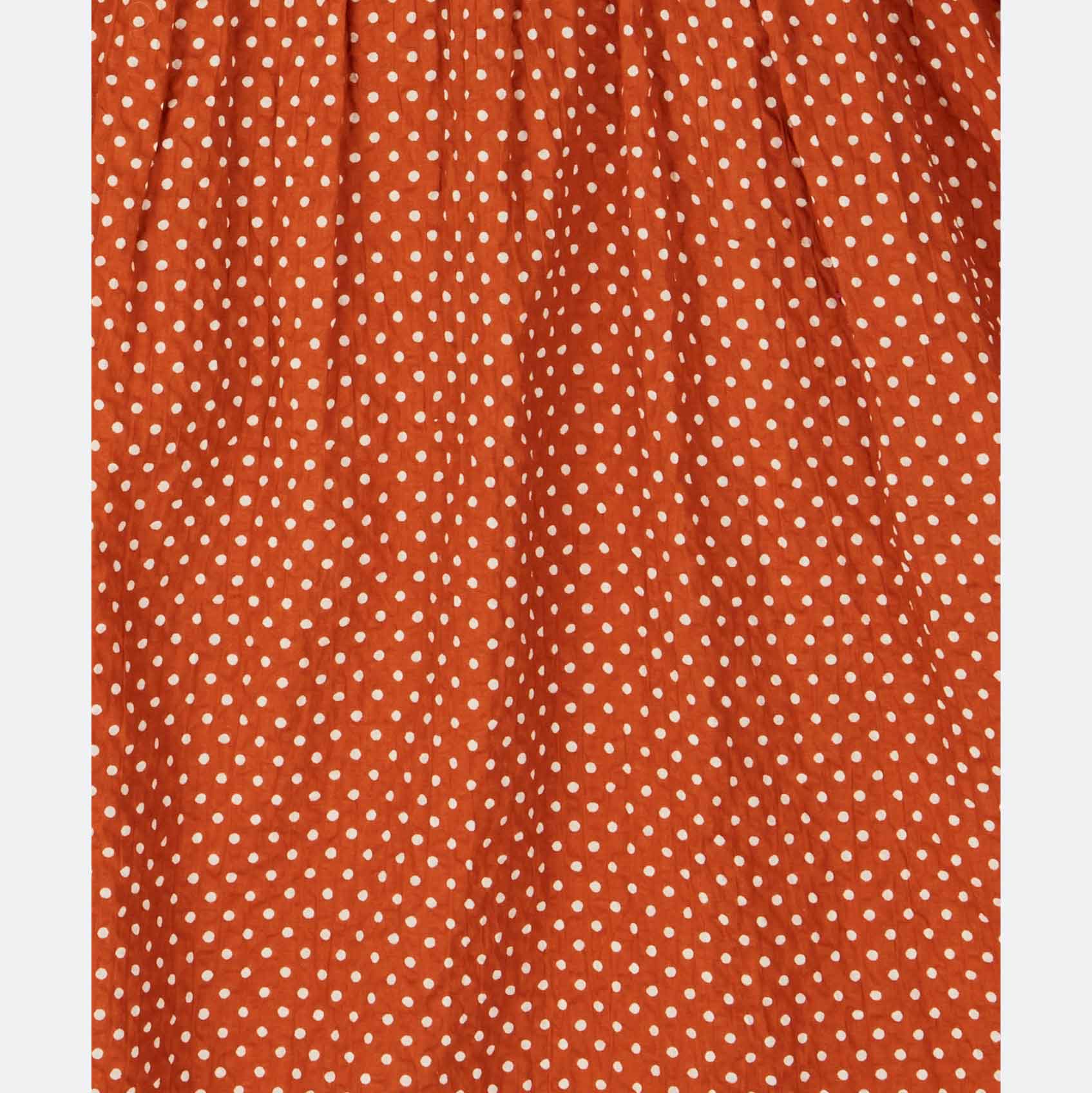 Baby Girls Rust Dots Cotton Sunhat