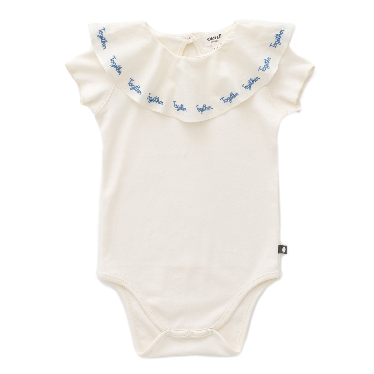 Baby Girls White Embroidered Cotton Babysuit