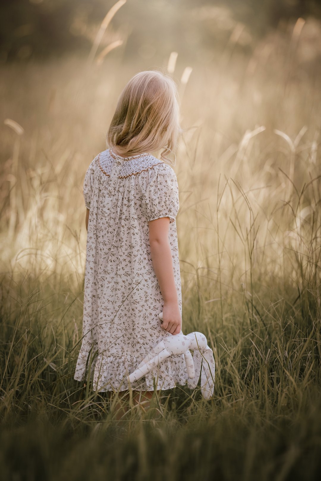 Girls White Floral Dress