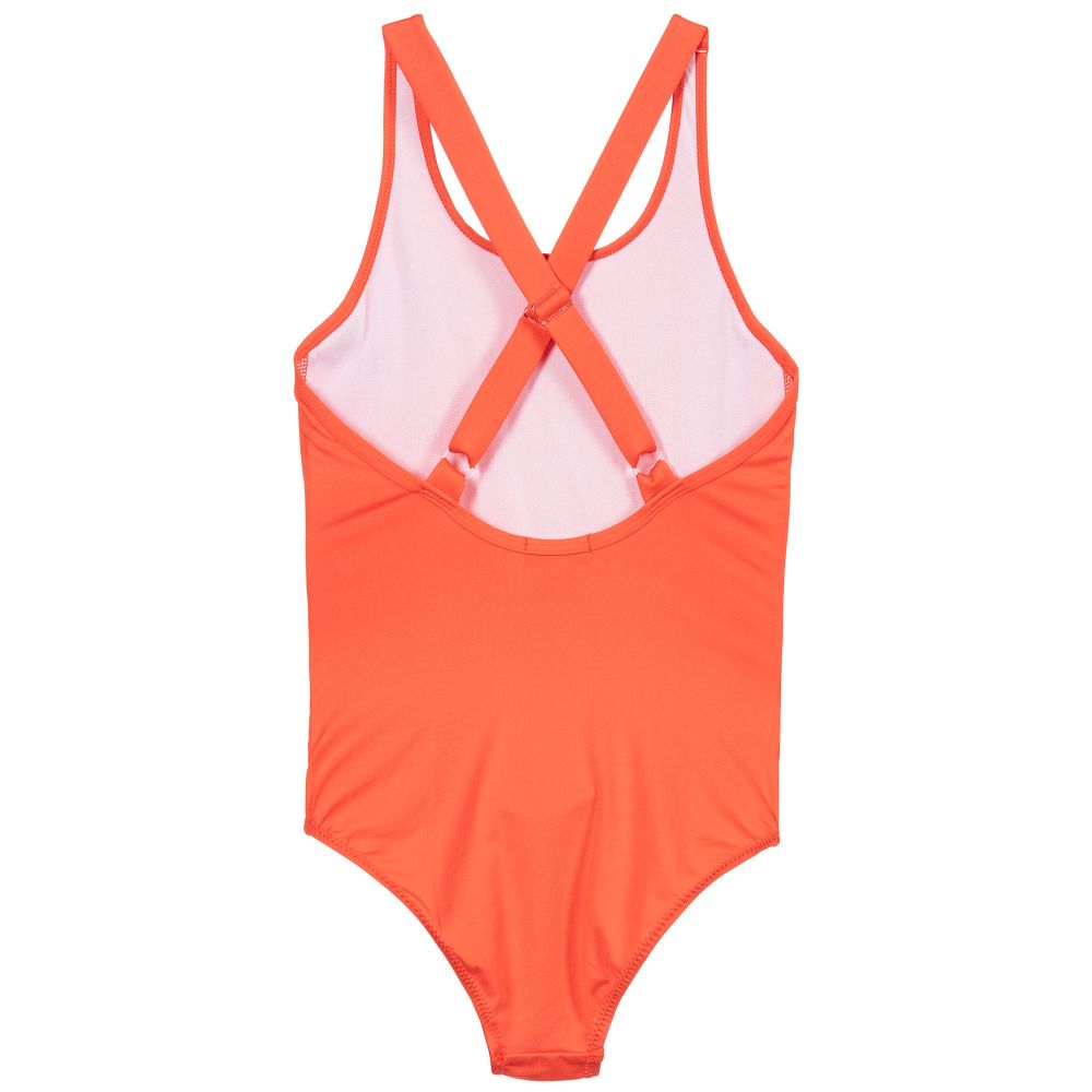 Girls Red Logo Swimsuit