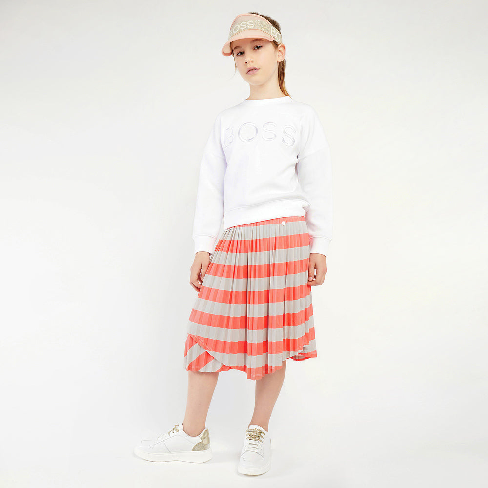 Girls Red Stripes Skirt