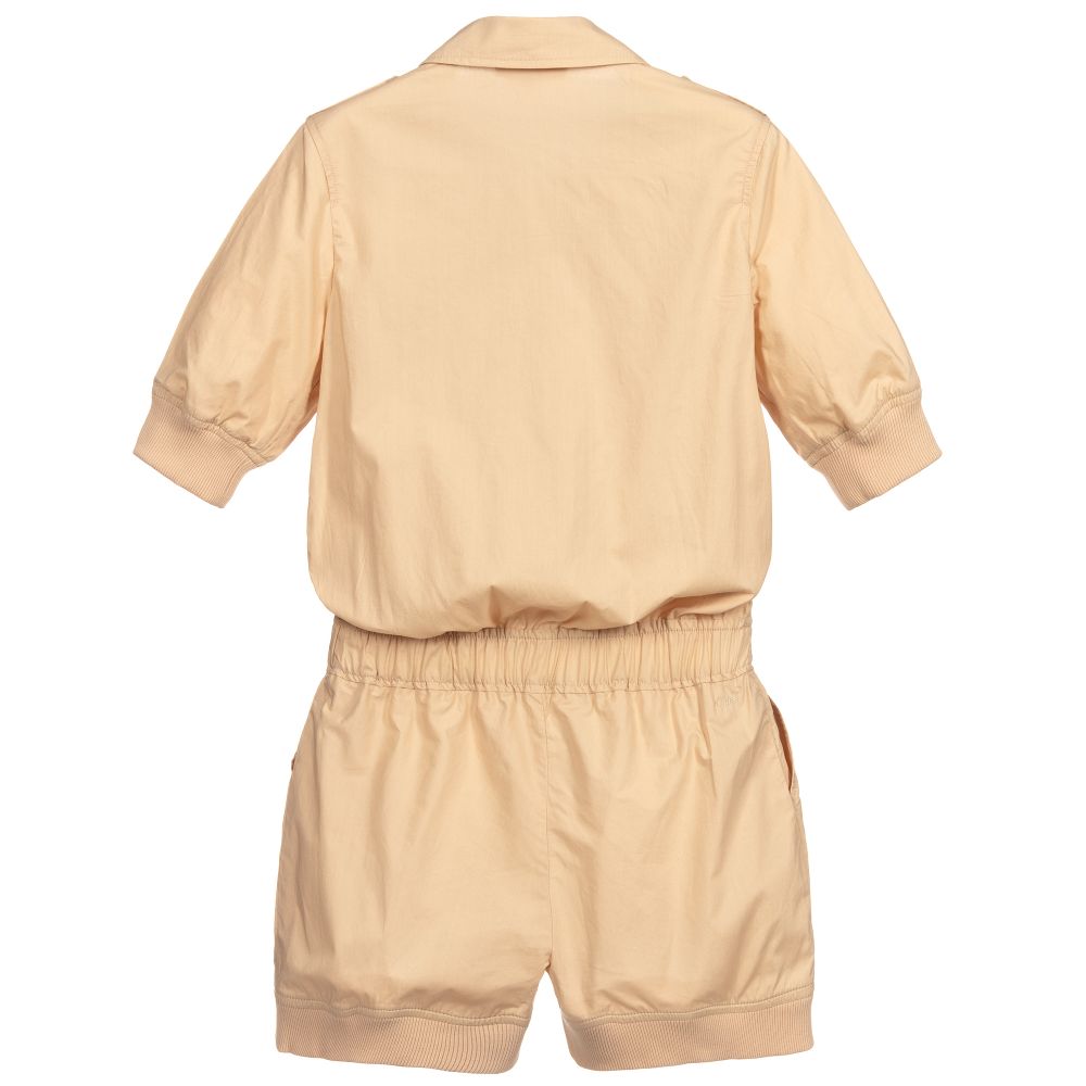 Girls Beige Playsuit