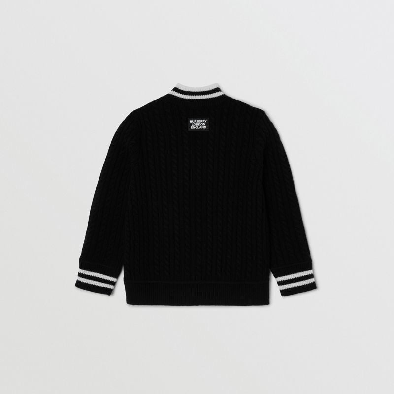 Girls Black Knit Cardigan